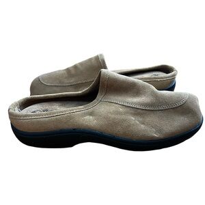 Tempur-Pedic Slippers Men's Small 7-8 Clog Slip-On Suede‎ Comfort Indoor Outdoor
